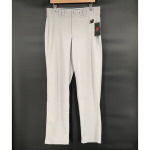 New Balance Men's Solid Full Length Baseball Pants L Gray Fast Dry Moisture Wick